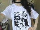 Fashionshow-JF Sonic Youth Album Cover унисекс винтажная рок футболка женская гранж модная белая футболка модные летние топы