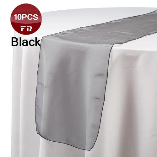 Свадебная настольная дорожка серебристого цвета с кристаллами из органзы 30X275cm