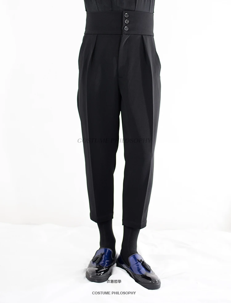 2018 Новый дизайн мужских повседневных модных брюк с высокой талией оригинальные