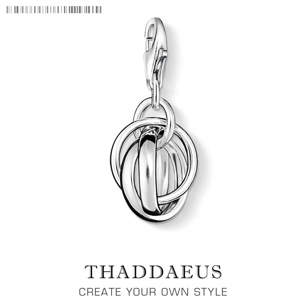 Женское колье из серебра 2019 пробы с подвеской петлей|Ювелирные шармы| |