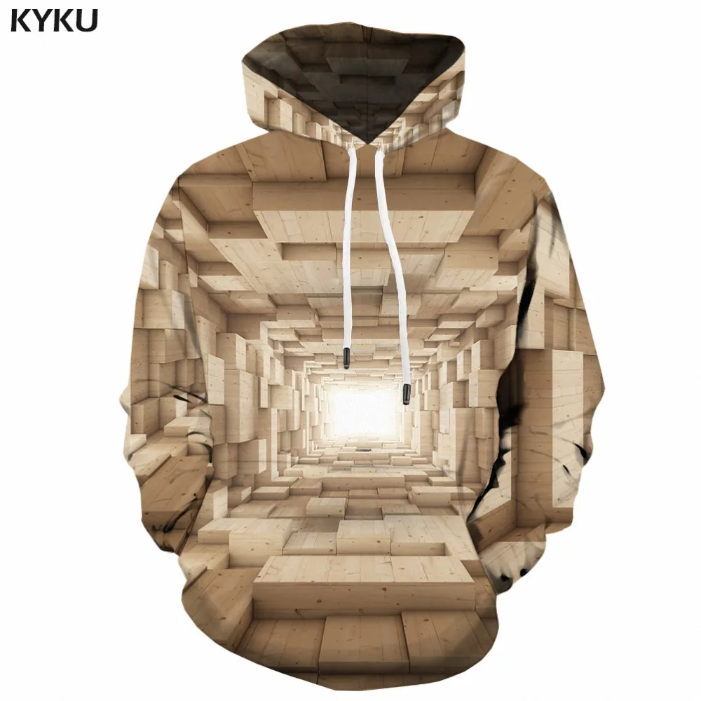 KYKU 3d толстовки для мужчин Vortex Толстовка космическая фантазия гипноз принт черная