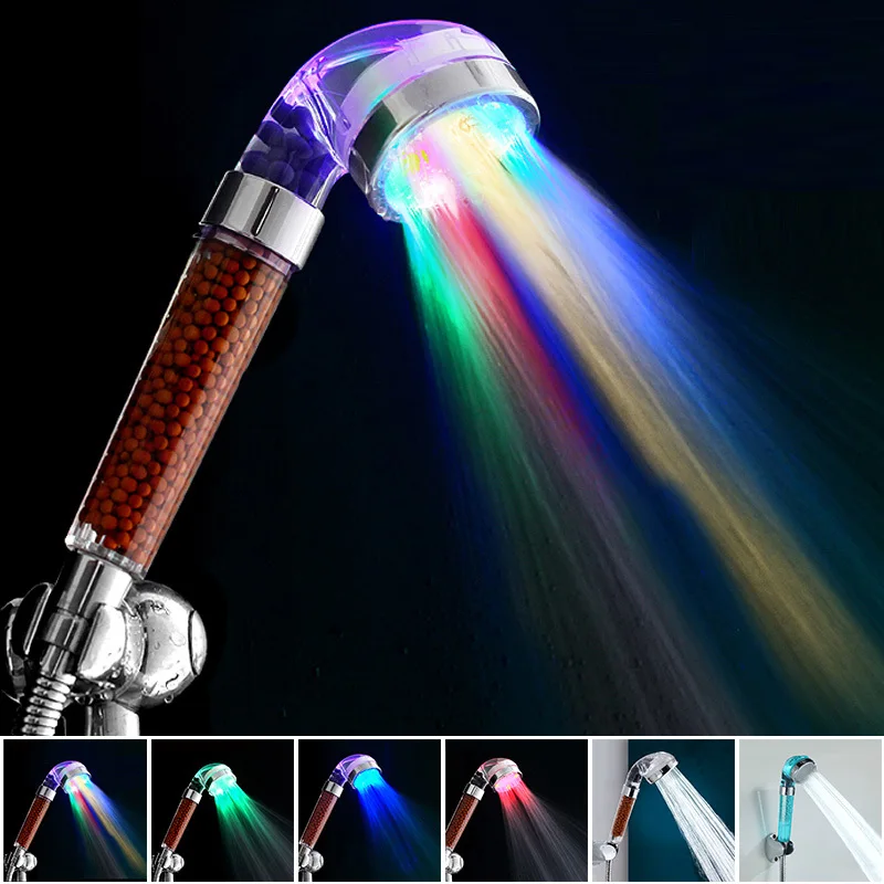 Контроль температуры 7 цветов светодиодный светильник насадка для душа дома