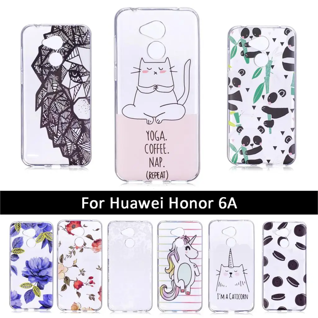 Модный печатный чехол для Huawei Honor 6A DLI-TL20, мягкий телефонный чехол TPU Honor6A Silicone Funda для чехлов honor 6 a.