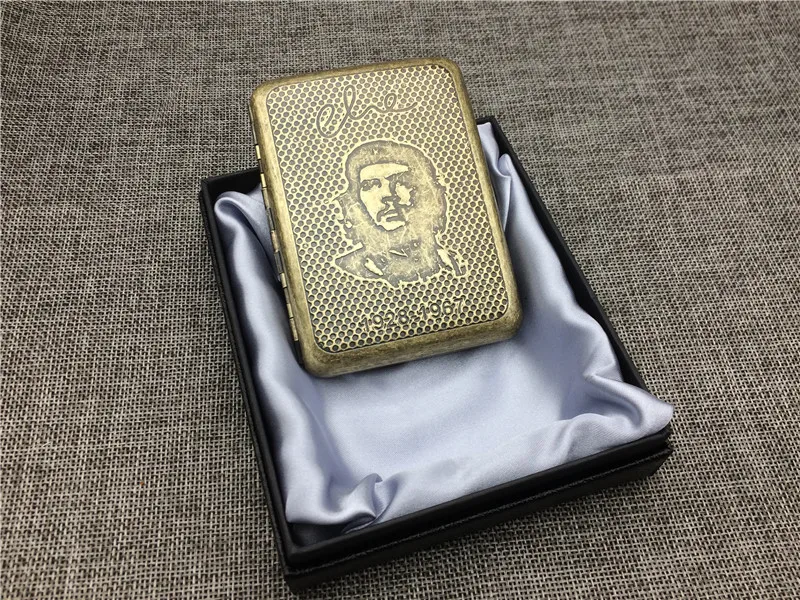 Винтажный стиль MR. K 022 старый цвет Coppers Che Guevara мужской металлический портсигар сигарета коробки для 16 сигарет с подарочной коробкой