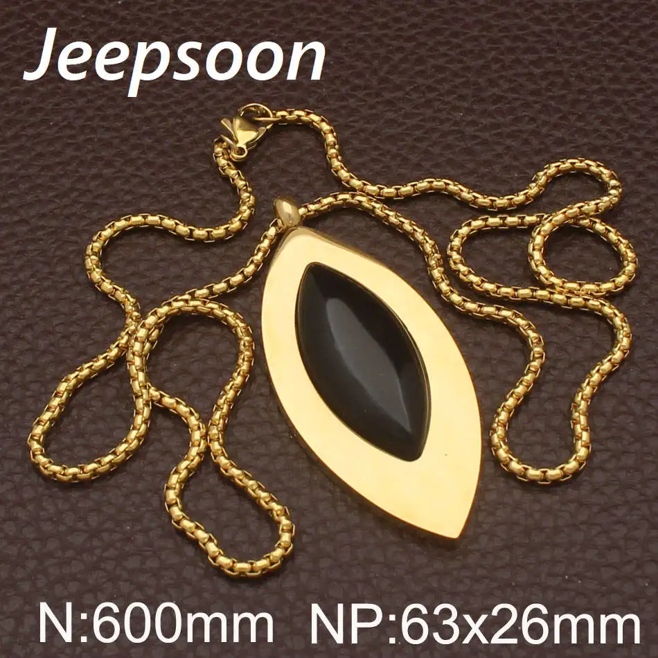 Jeepsoon модные Нержавеющая сталь Мода леди Изысканный Для женщин эллипса черный