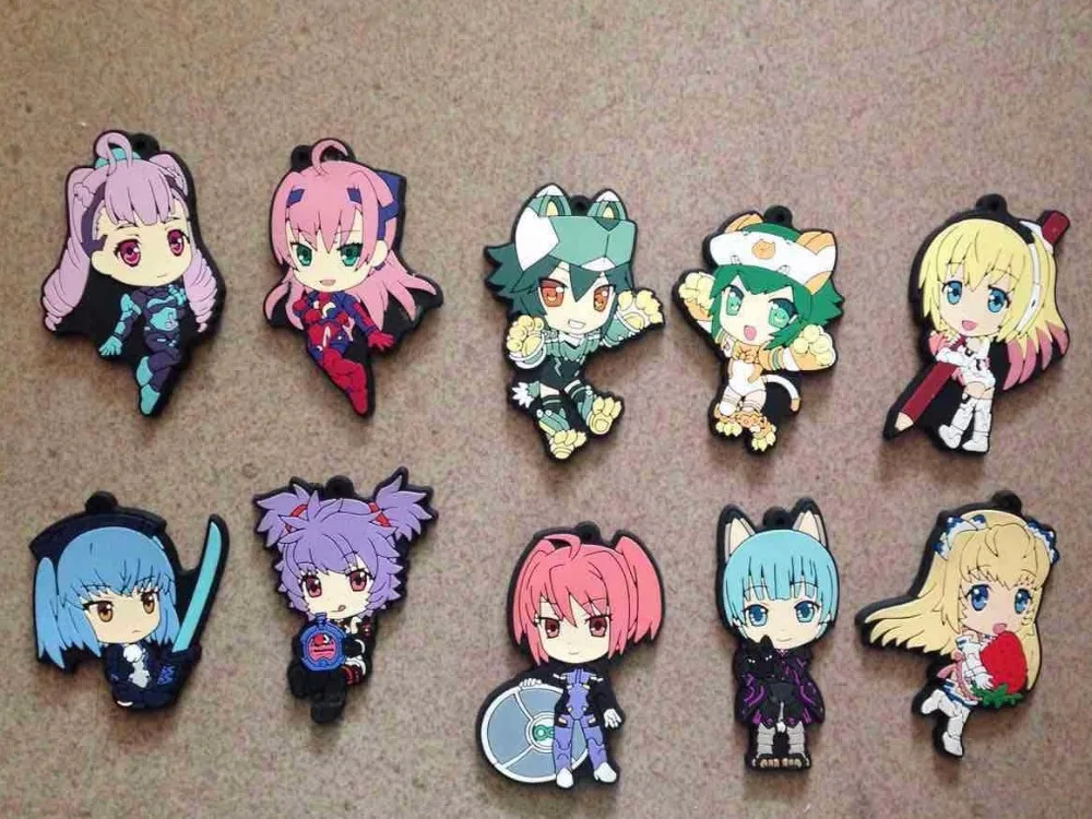 2018 New 10pcs/lot Original Japanese anime figure Battle Masters rubber Silicone sweet smell mobile phone charms/key chain/strap | Украшения