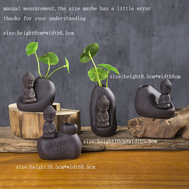 Zen Little Monk чайный питомец винтажная керамическая ваза настольная Гидропоника