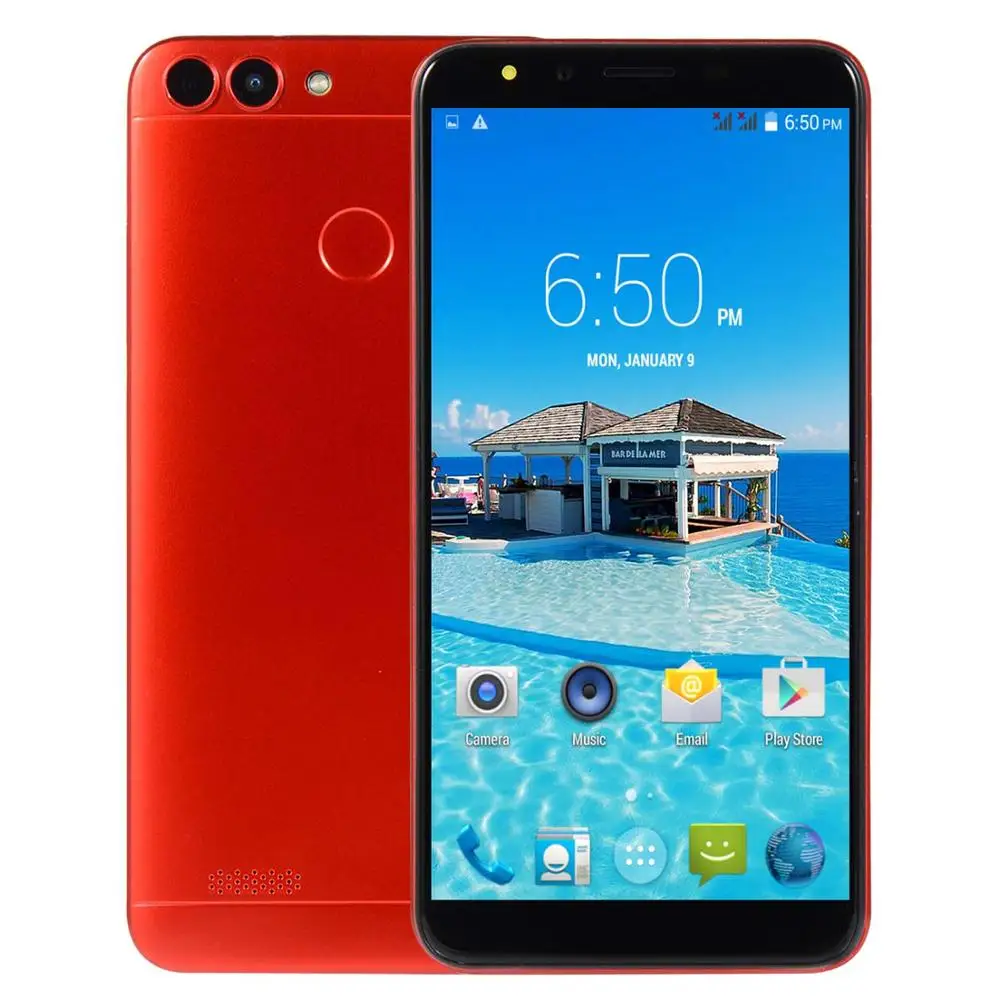 Red Ультратонкий 3g WCDMA смартфон 7s Plus MTK6750 1 Гб+ 8 Гб мобильный телефон с двумя sim-картами 5,5 дюймов экран разблокированный мобильный телефон - Цвет: Red
