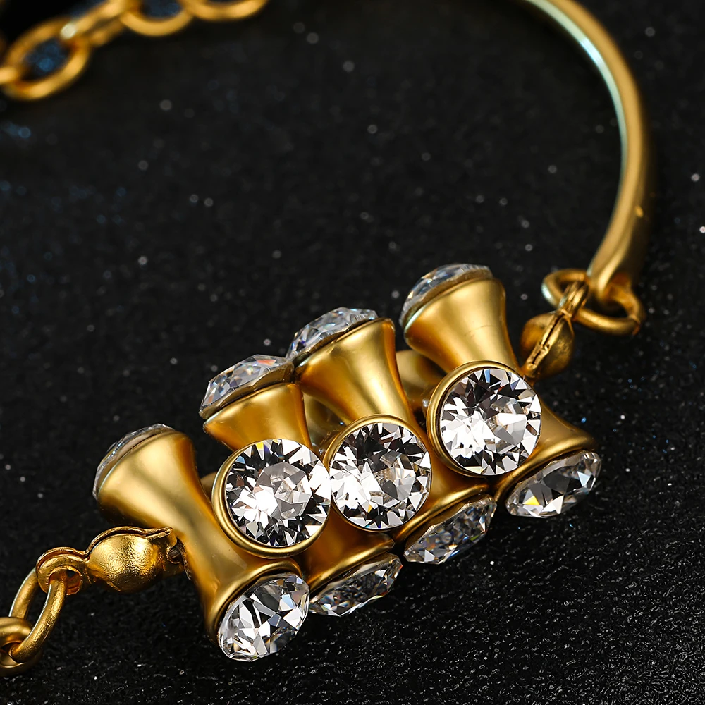 XZP позолоченный браслет с кристаллами из австрийских браслетов модные ювелирные