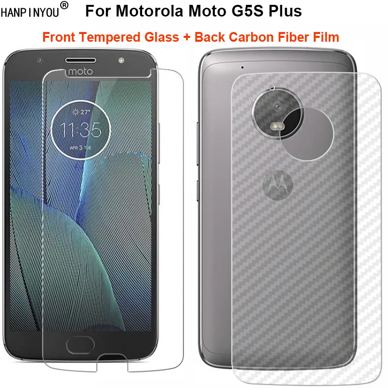 Для Motorola Moto G5S Plus + 5 &quot1 комплект = мягкая задняя пленка из углеродного волокна