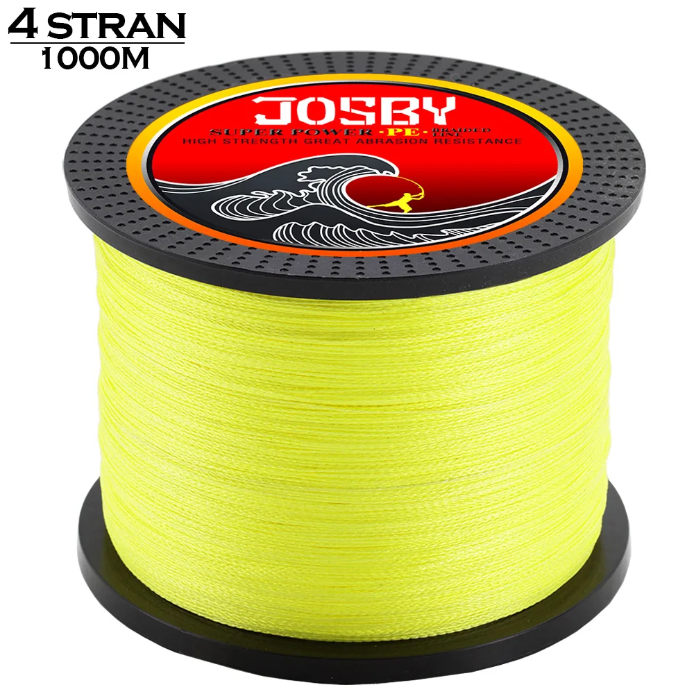 JOSBY 1000 м 4 нити плетеная рыболовная леска многоцветная супер прочная провода