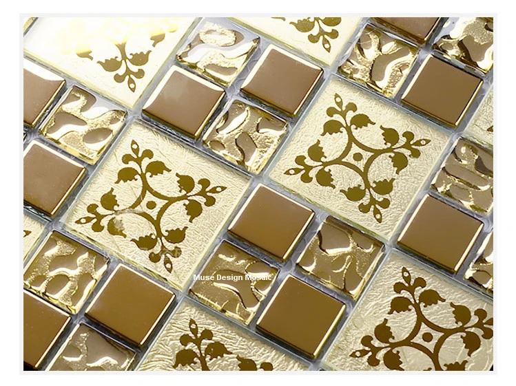 2018 Новинка! Золотая фольга гальваническое покрытие Цветочная стеклянная