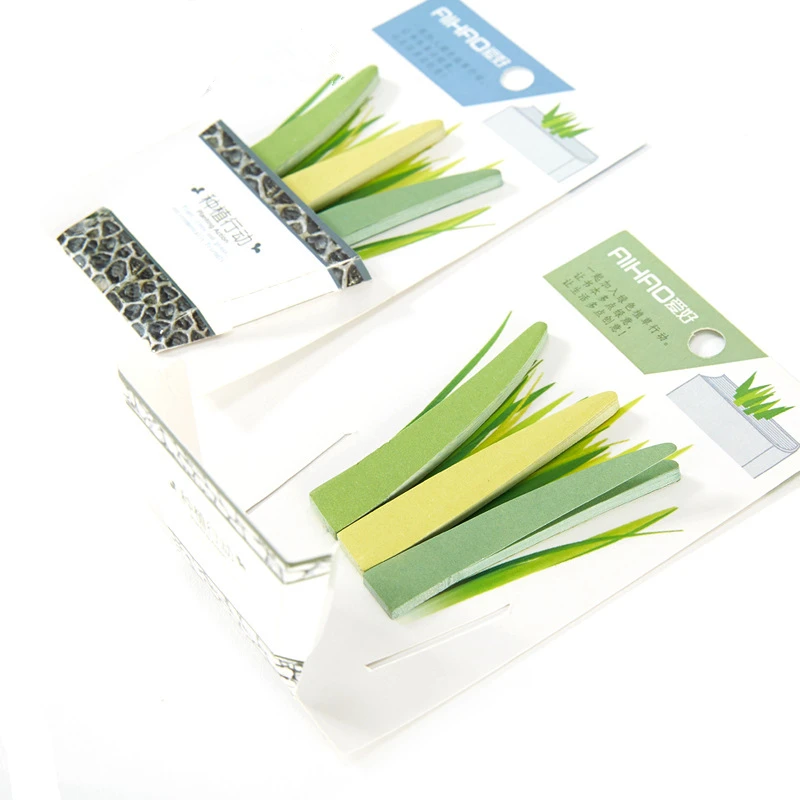 Каваи зеленая трава Липкие заметки 90 листов Творческий студенческие сообщения