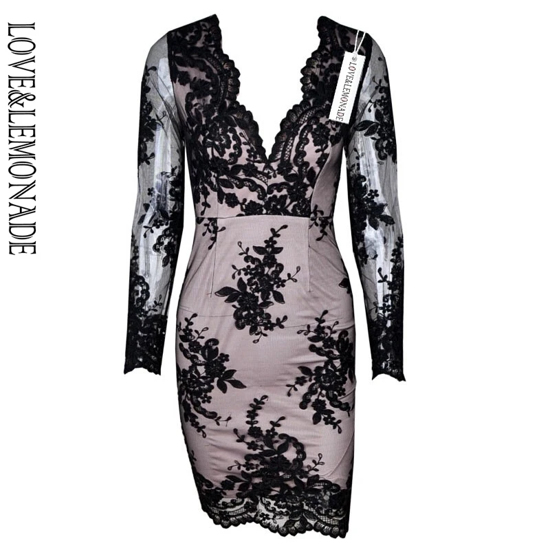 Кружевные вечерние платья с v образным вырезом Love & Lemonade TB 8723|dress ny|dress guntb wedding dress |
