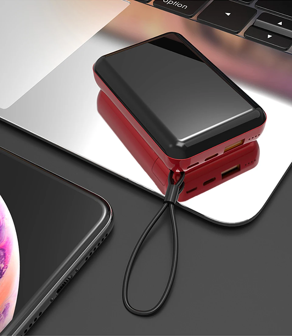 LINGCHEN 10000mA mi ni power Bank PD 3,0 быстрое зарядное устройство для iPhone Xiaomi mi 9 huawei портативное Внешнее зарядное устройство