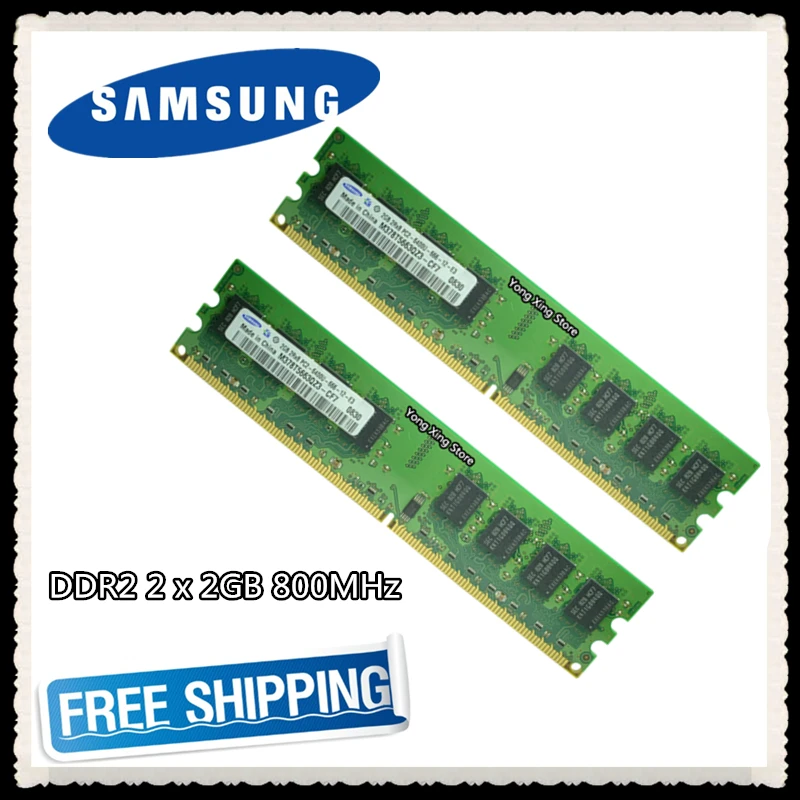 Настольная память Samsung 4 Гб 2 800 МГц DDR2 компьютер ОЗУ 6400 4G двухканальный 240