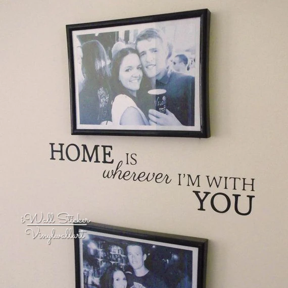 Family Quote Wall Sticker Creative Home Is Where I'm With You Decals DIY Cut Vinyl Removable Decors Q44 Дом и сад