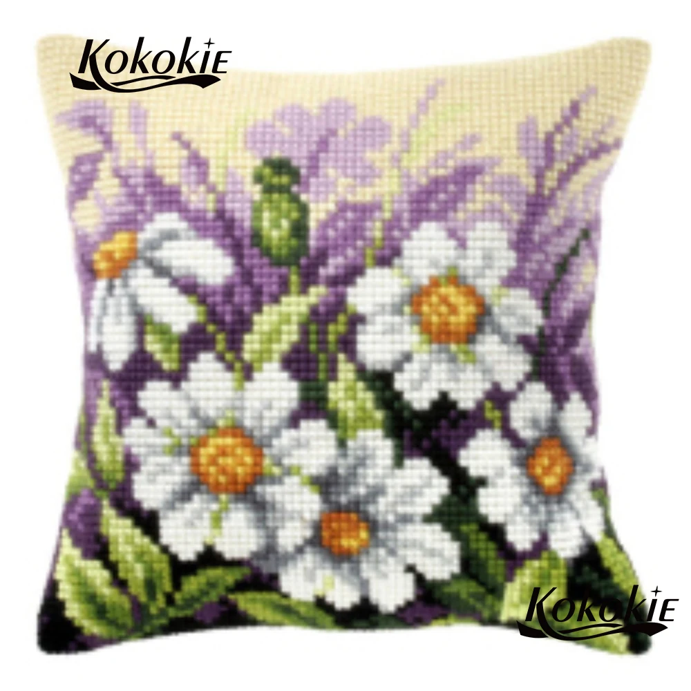 

3d embroidered mats fabric cushion mat throw pillow DIY knitting needles kit cross stitch kits embroidery yarn needlework kits