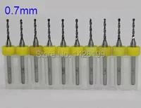free shipping 10pcs 0 7mm pcb mini drill bit tungsten steel carbide for print circuit board cnc drill bits machine