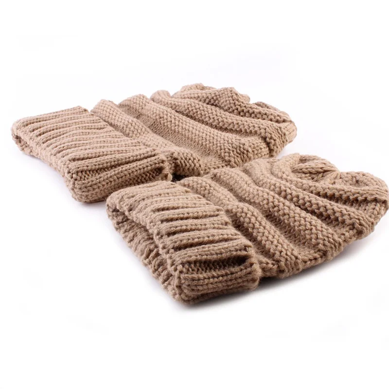 Winter Warm Parent Child Hat Mom Baby Kids Cotton Crochet Knitted Solid Skullies Beanies Balaclava Causal Unisex Cap | Аксессуары для