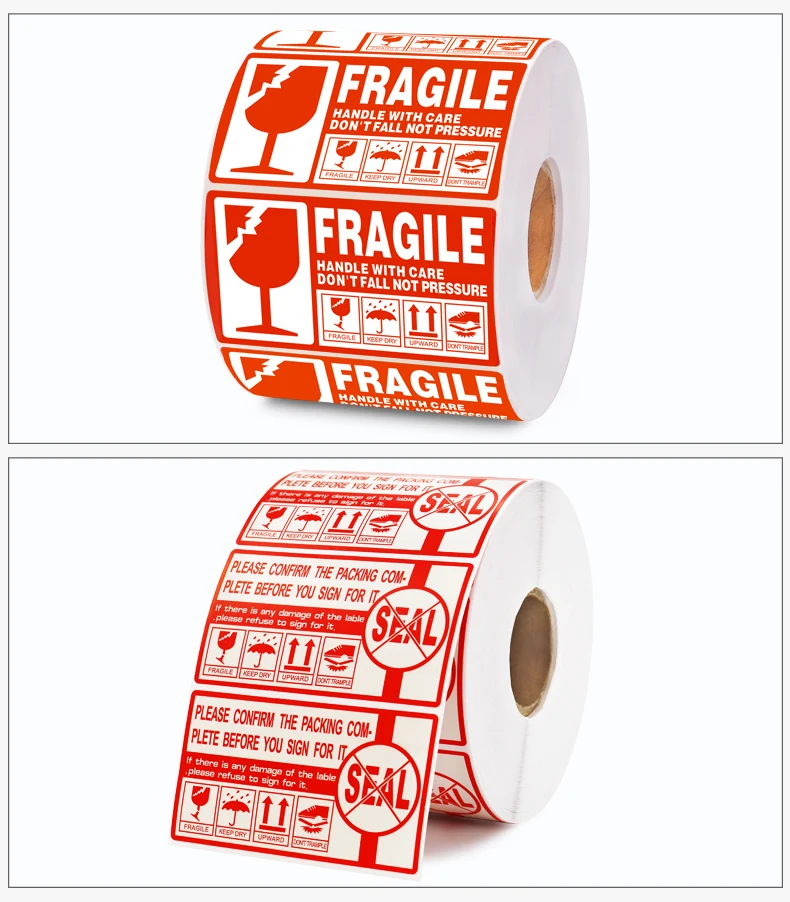 Этикетка с предупреждениями о доставке Jetland хрупкие Предупреждение ждающие