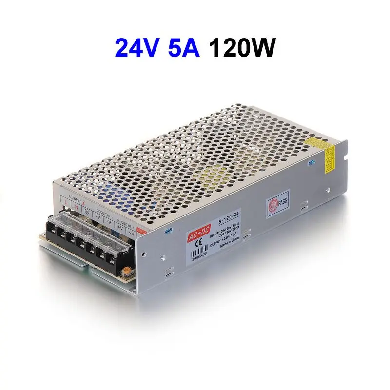 DC24V 5A 120 W коммутации Питание адаптер драйвер трансформатор для 5050 5730 5630 3528
