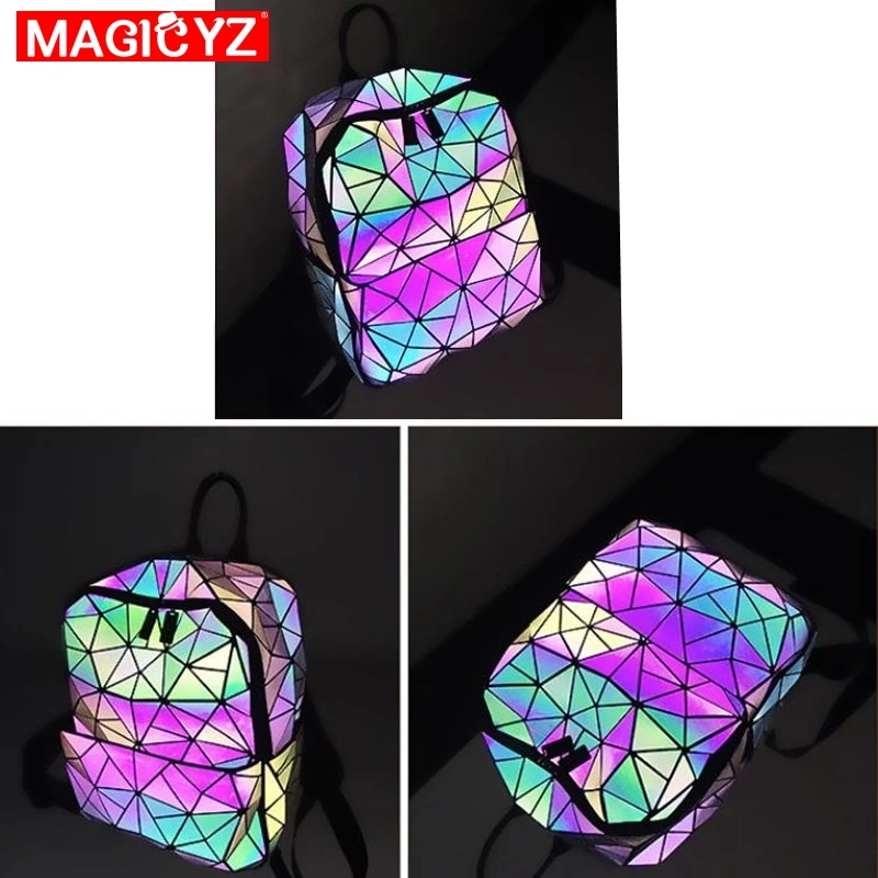 MAGICYZ голограмма геометрический Алмазный Клетчатый Рюкзак светящиеся