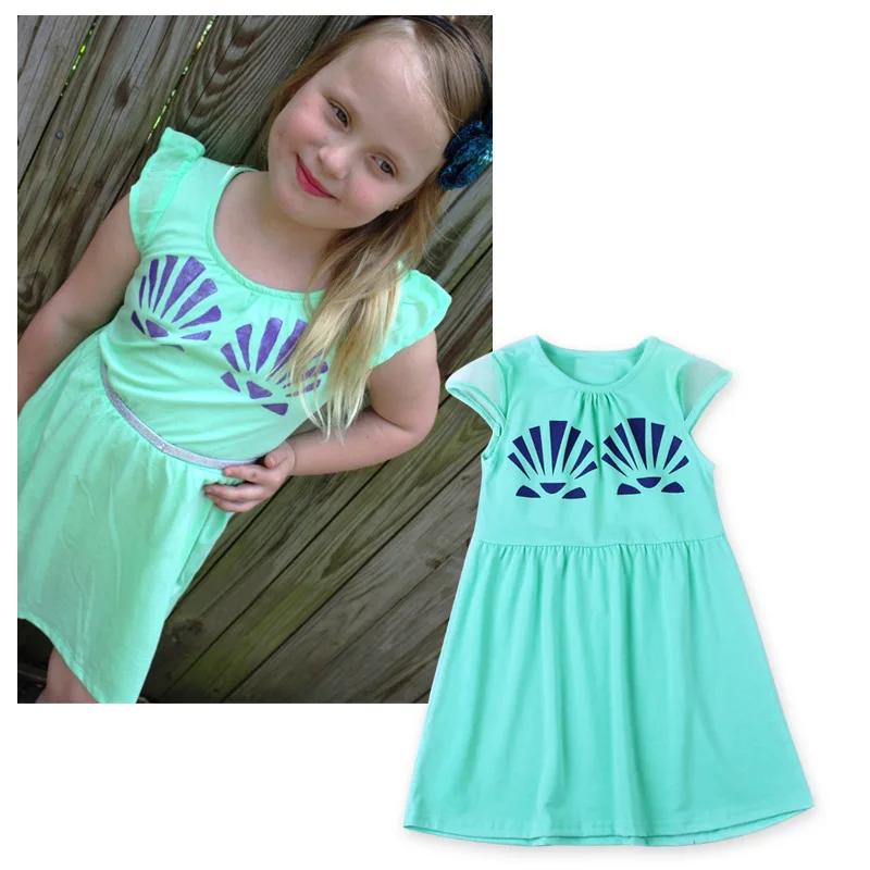 2016 summer girls dress baby girl dresses blue green infant clothes kid clothing casual kids new style children outfit | Детская одежда