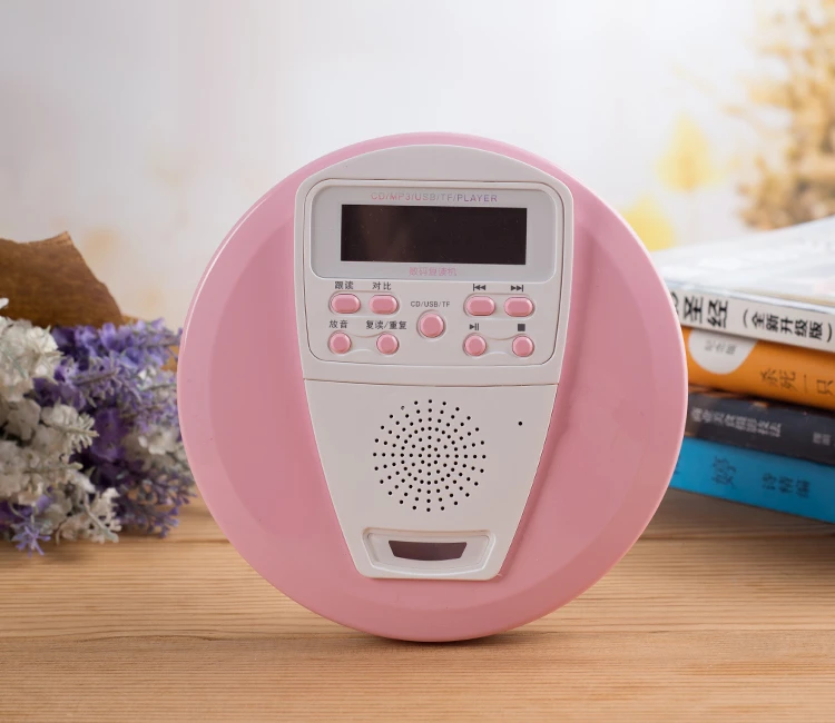 Совершенно перезаряжаемый портативный CD-плеер для аудио CD и MP3 диск Поддержка U диск и TF карта со встроенным динамиком и анти-шок/ESP