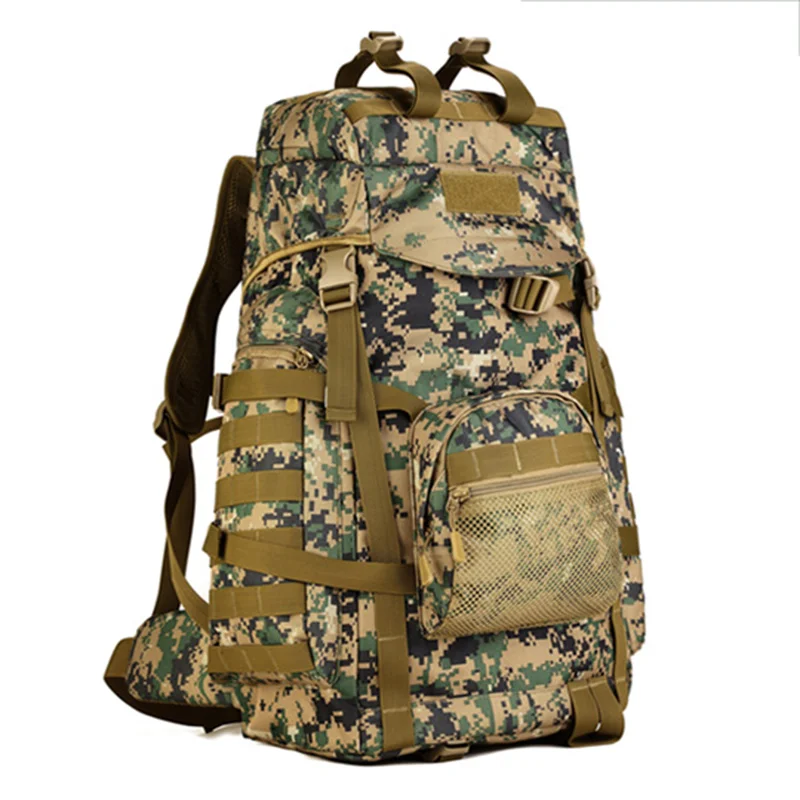 Jungle Digital 60L 3D нейлоновый открытый спортивный военный тактический альпинистский рюкзак для кемпинга, походов, походов, путешествий XA922WD - Цвет: Jungle Digital