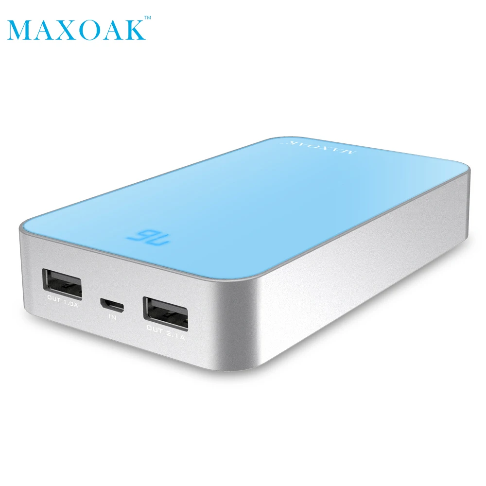 Внешний аккумулятор MAXOAK 13000 мАч два порта USB для зарядки портативное зарядное