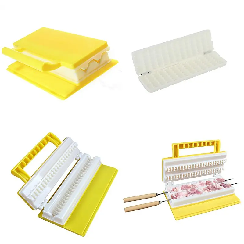 BBQ Brochettes Maker Double / Single Row Meat Skewer Machine Barbecue Tools Outdoor Kitchen Accessories | Спорт и развлечения