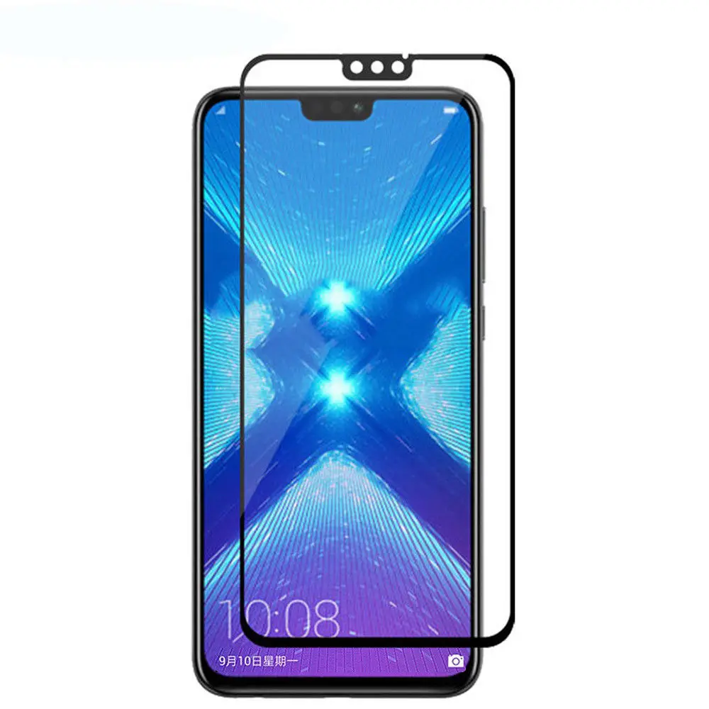 Закаленное стекло 9H для Honor 8X 8C 10 8 9 Lite V9 Play 6C Pro V10 полное покрытие Защита экрана
