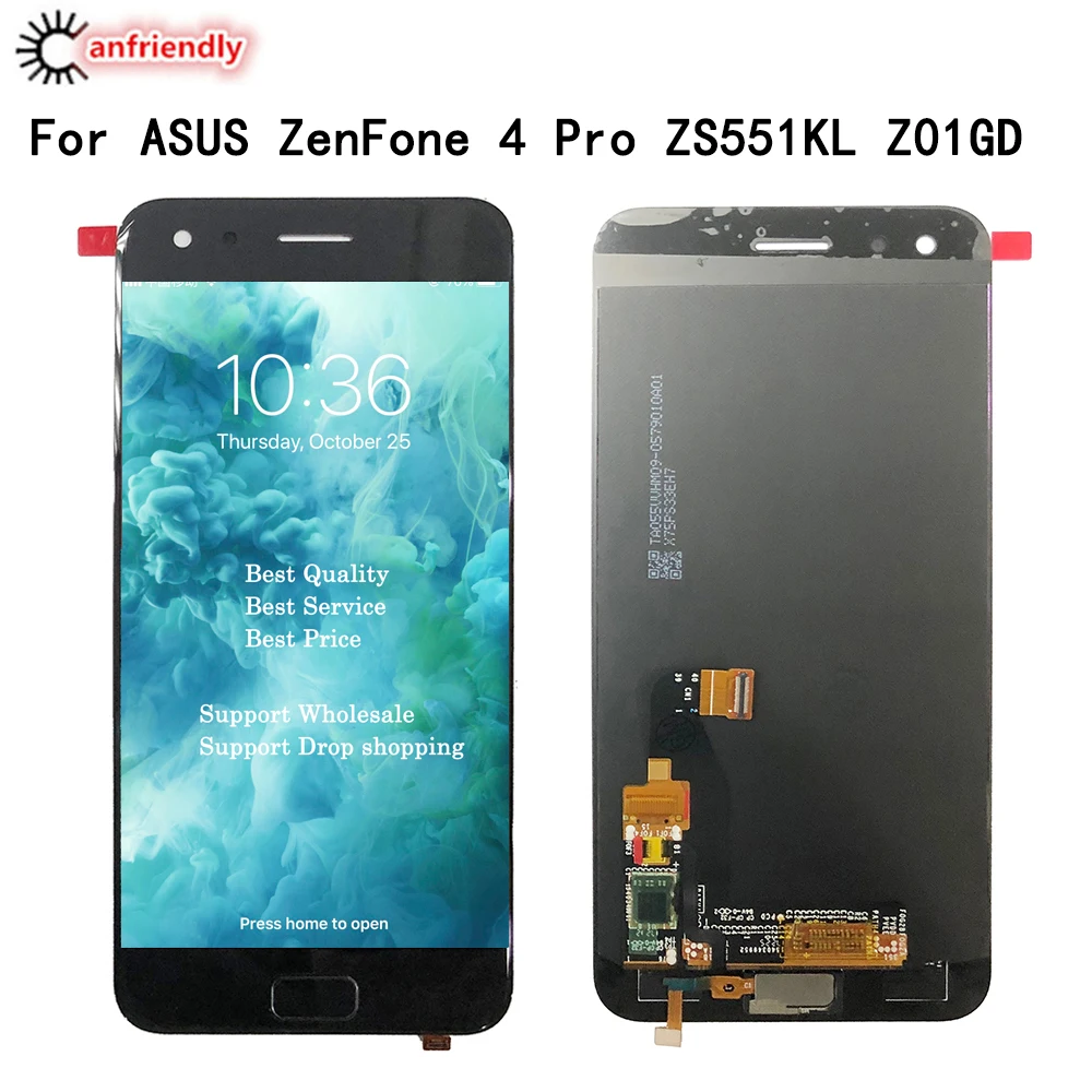 ЖК-дисплей для ASUS ZenFone 4 Pro ZS551KL Z01GD 5 дюйма сенсорная панель сенсорный экран стекло
