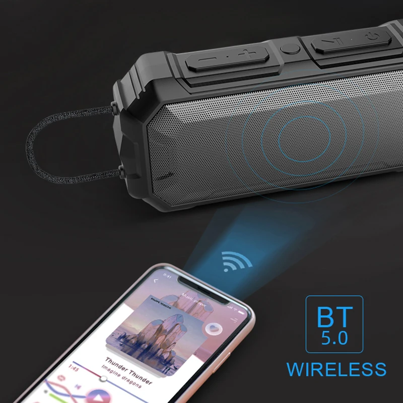 Bluetooth 5 0 Водонепроницаемая IPX4 Беспроводная мини колонка портативная уличная с