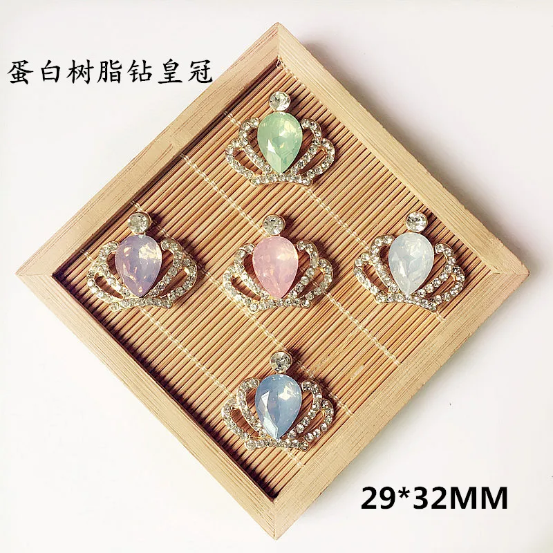 Набор из 5 штук Модные Бриллианты имитация камня корона пуговица сделай сам