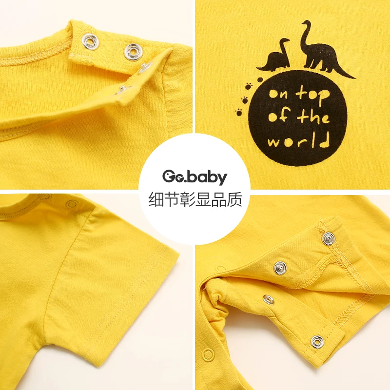 Крутой динозавр короткий рукав Детские Зимний Комбинезон для мальчика