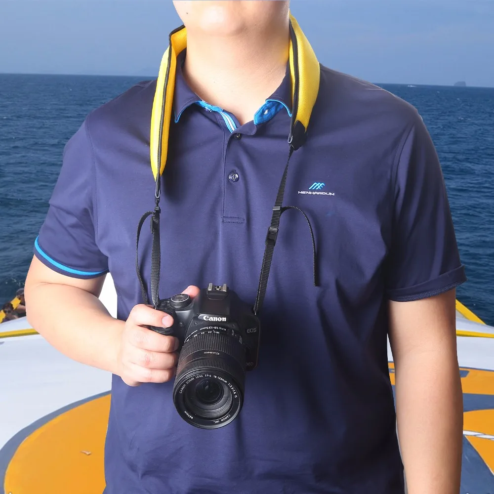 Желтый плавающий ремешок для водонепроницаемой камеры/бинокулярной подводной