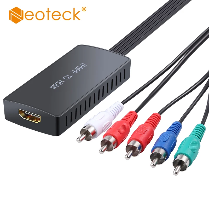 Neoteck 1080P 5RCA RGB YPbPr к HDMI совместимый компонент преобразователя адаптер для PS2 Nintendo NGC