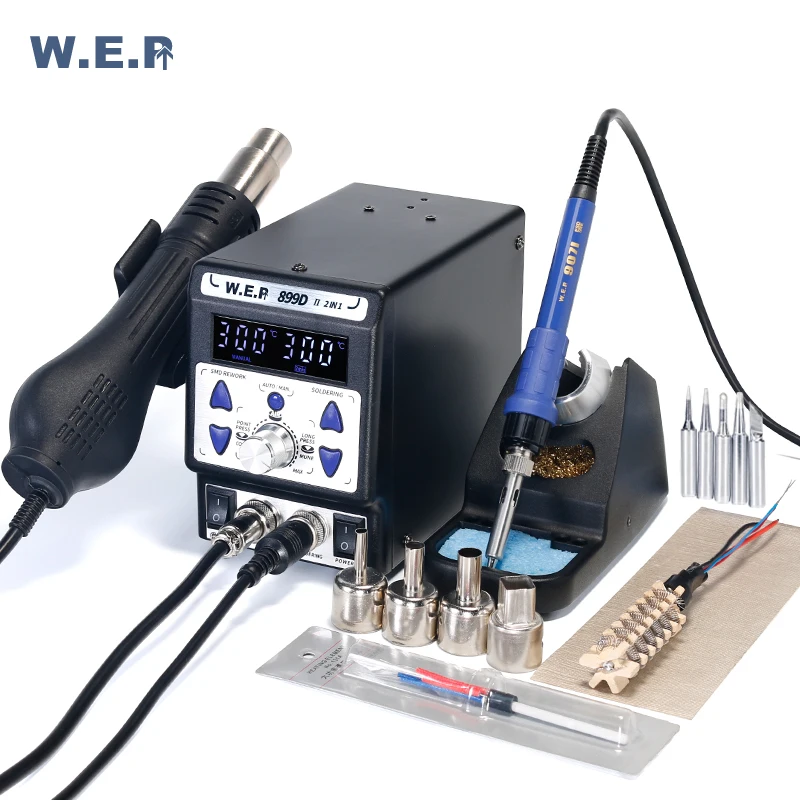 WEP 899D-II 8786D Модернизированная версия наладочная станция для пайки BGA цифровой дисплей SMD паяльная станция