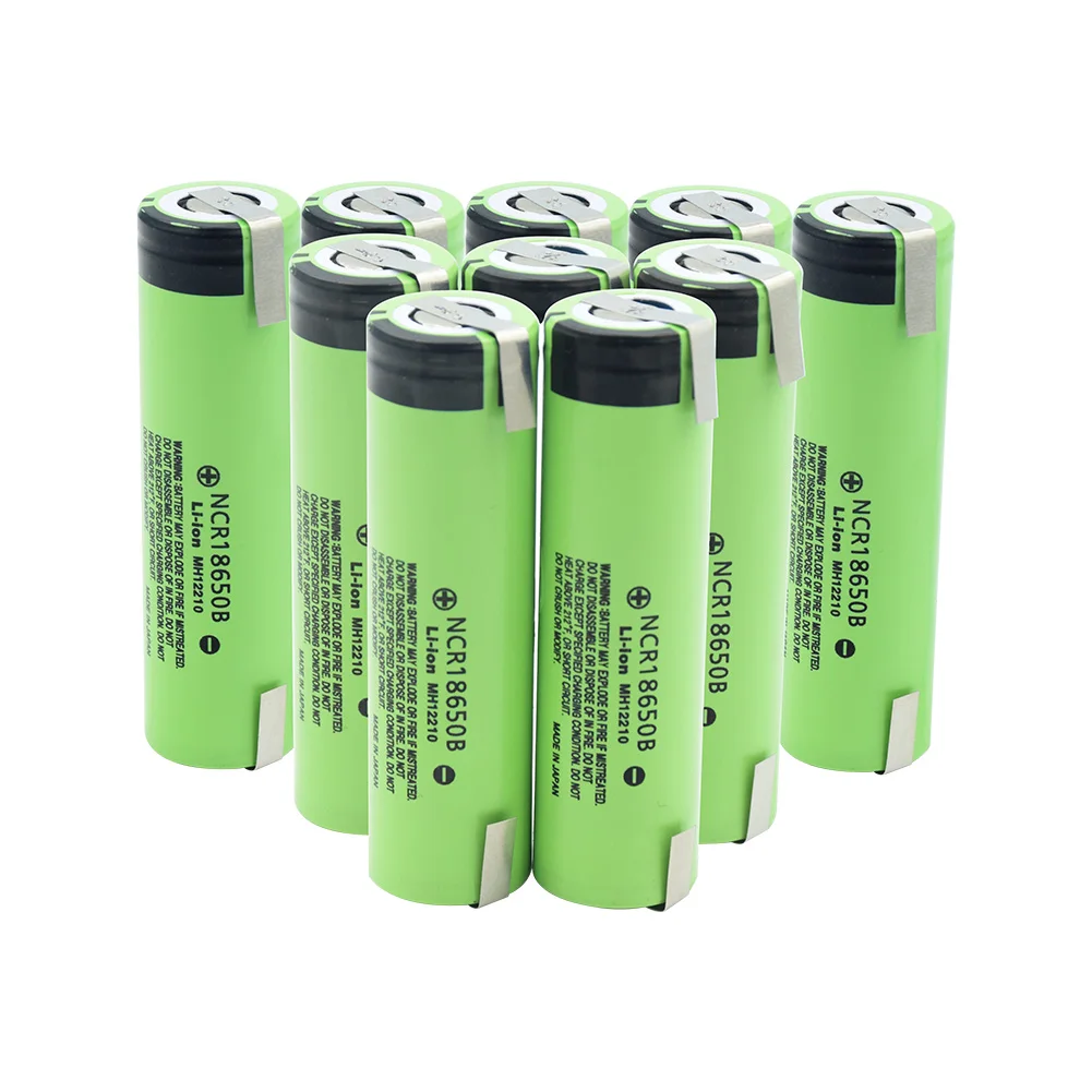 10 pcs 1/2/4/6/8/10 шт. 3,7 V Перезаряжаемые 18650 Батарея NCR 18650B 3,7 V 3400 Mah 18650 литий-ионный аккумулятор для батареи с 2 вкладки - Цвет: 10 pcs