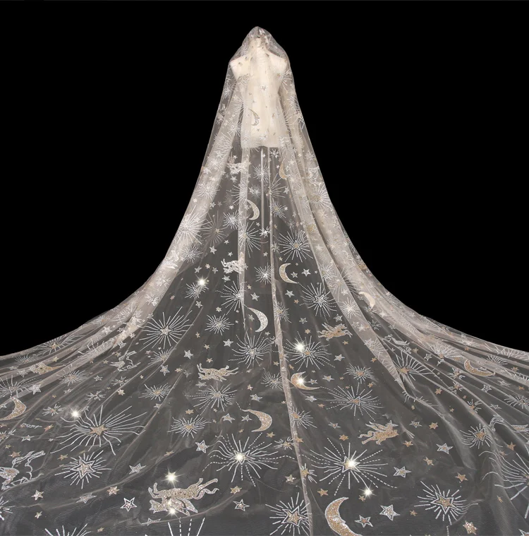 New Gorgeous 2019 3.5M White/Ivory Beautiful Cathedral Length Lace Edge Wedding Bridal Veil With Comb Accessories |