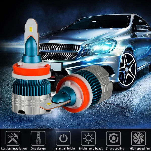 2019 новый интегрированный Mi2 Автомобильный светодиодный фары H1 H4 H7 H11 9006 9005 Авто
