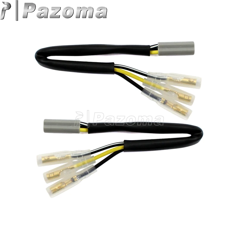 

Motorcycle Turn Signal Wiring Harness Connectors Cable Indicator Wire Plug Adapters for Yamaha YZF R6 R6S R1 FZ6 FZ10 TMAX 02-14