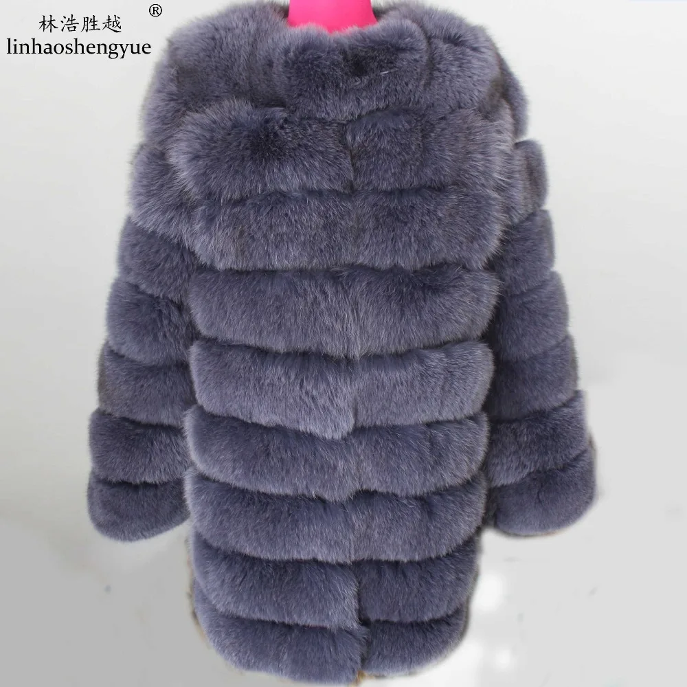Linhaoshengyue длиной 90 см натуральная Искусственная шуба из натурального меха |real fur