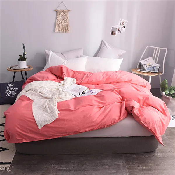 style3 Хлопок, белый пододеяльник, чистый цвет, роскошный пододеяльник, Твин, полный, королева, король, простой домашний текстиль(не включает одеяло - Цвет: style3