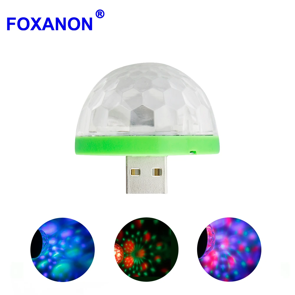 Сценический мини-светильник Foxanon с USB-портом освещение для дискотеки и диджея