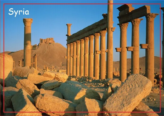 Магниты на холодильник старый греко римский город Пальмира восходе солнца Сирия