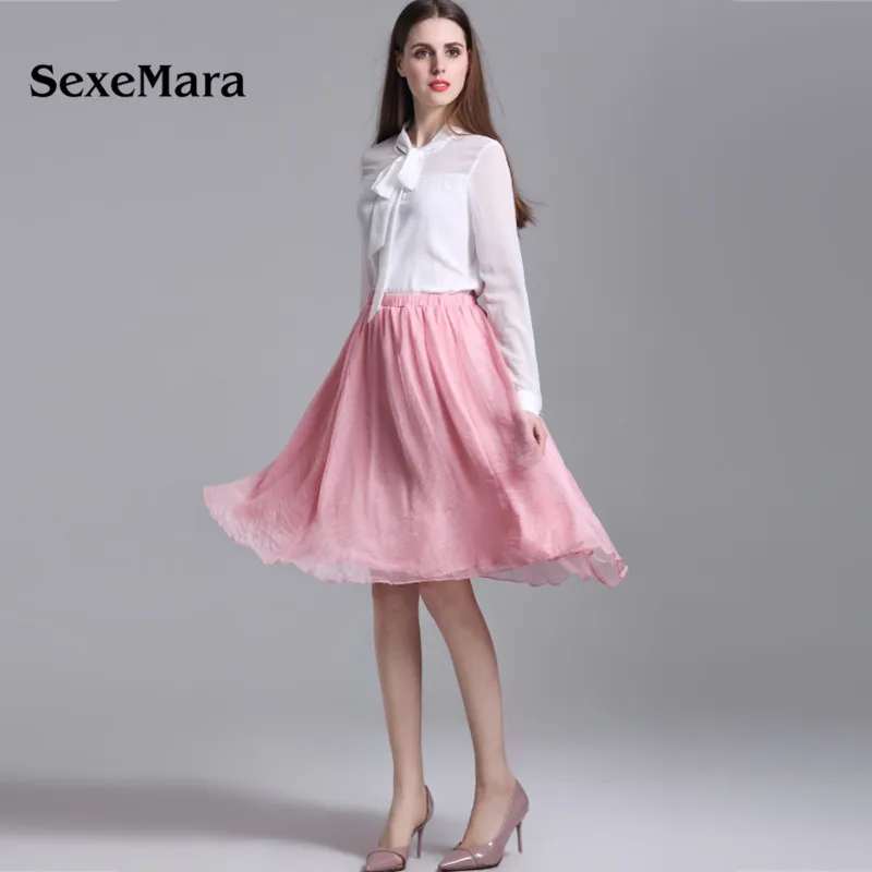 Летние реальная мода Новый 2017 европейских и американских шифон Цвет Высокая