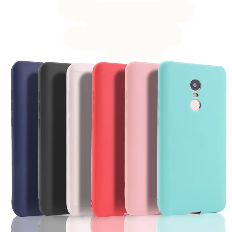 Чехол для телефона Xiaomi Redmi Note 3 4 4X 5 5A 6 7 Pro 3S 4A 6A S2 Plus GO A2 Lite матовый однотонный мягкий